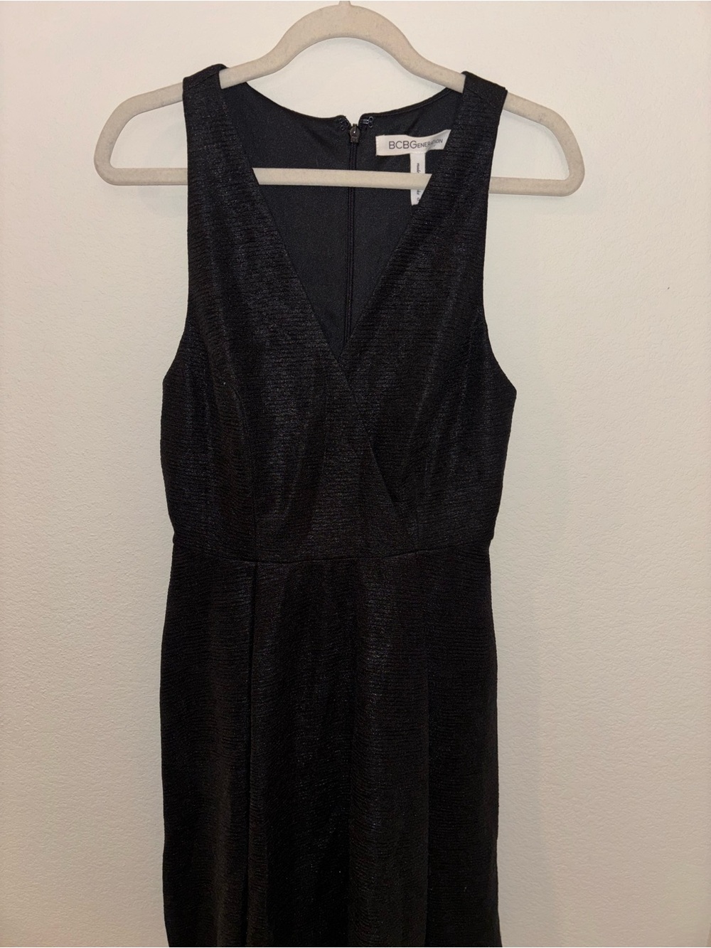 BCBGeneration Black Sleeveless V-Neck Dress
